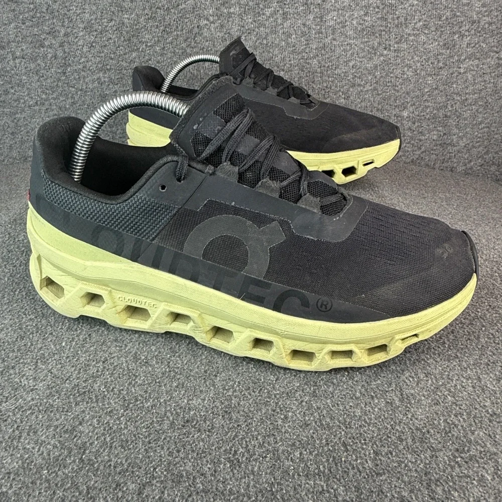On Cloudmonster Mens 9.5 Running Shoes Black 61.98434 Low Top Sneaker